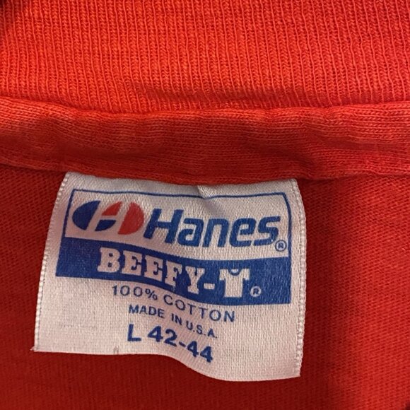 NC State Wolfpack Red S/S T-Shirt Men's Size L Vintage Single Stitch USA NCAA - Picture 5 of 7